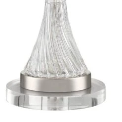 Regency Hill Luca Modern Table Lamps Set Of 2 With Round Risers 26 1/2" High Glass USB Charging Port Fabric Drum Shade For Living Room Desk Office -Adesso Sales Store GUEST e37e927c a406 4216 9dba 52697801e544