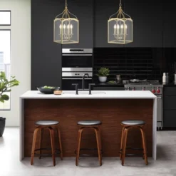 11" LED 4-light Ruth Classic Lantern Metal/Glass Pendant Antique Gold - JONATHAN Y -Adesso Sales Store GUEST e40fe0df 5954 4af9 ae1d aa20df1bc342