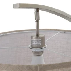 FC Design 71.5" Tall Drum Shade Arched Floor Lamp With Unique Black Wood Pole And Metal Base -Adesso Sales Store GUEST e4febf46 1963 45b8 b9ea f6c06d7b5cdd