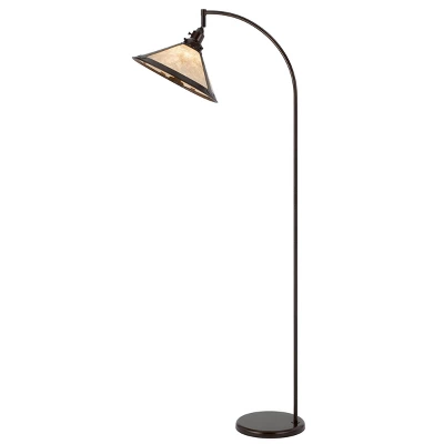65" Metal Downbridge Adjustable Floor Lamp With Mica Shade Bronze - Cal Lighting 2 65" Metal Downbridge Adjustable Floor Lamp With Mica Shade Bronze - Cal Lighting - Image 2