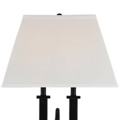 Possini Euro Design Deacon Modern Desk Table Lamp 26" High Black With USB And AC Power Outlet In Base LED Reading Light Oatmeal Shade For Office Desk -Adesso Sales Store GUEST e587a2a5 8800 4462 9800 0f989f718c22