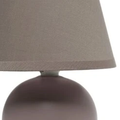 8.66" Petite Ceramic Orb Base Bedside Table Desk Lamp With Matching Tapered Drum Fabric Shade Gray - Creekwood Home -Adesso Sales Store GUEST e6d62651 e3c1 457f 9d2b d2fffb8870cf
