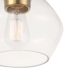 Harrow 1-Light Semi-Flush Mount Ceiling Lighting With Clear Glass Shade - Globe Electric -Adesso Sales Store GUEST e7302558 24e2 46f7 8b46 8e15fe5bd047