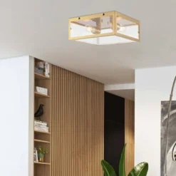 12" LED 2-Light Iron/Glass Grayson Pendant Brass/Gold/Clear - JONATHAN Y -Adesso Sales Store GUEST e74b7584 2b35 4aea b87c 93eb7a55de87