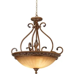 Kathy Ireland Sterling Estate Golden Bronze Pendant Chandelier 26 1/2" Wide Rustic Champagne Bowl Shade 3-Light Fixture For Dining Room Kitchen Island -Adesso Sales Store GUEST e8c44eec 4da0 40e7 8e63 30f6c9088e63