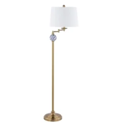 61.5" Aveiro Classic Midcentury Iron LED Floor Lamp Brass Gold LED Light Bulb (Includes LED Light Bulb) - JONATHAN Y -Adesso Sales Store GUEST ed2ae96d 2c1a 42fe a43e ad63e6e2da03