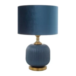 Fabric Table Lamp With Drum Shade Blue - Olivia & May -Adesso Sales Store GUEST ed6cd2a1 96f3 4d0a 9f28 44ac9a1dd518