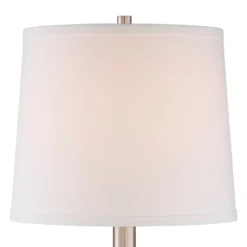 360 Lighting Camile Modern Table Lamps 25" High Set Of 2 Brushed Nickel With Table Top Dimmers USB Charging Port Off White Drum Shade For Office Desk -Adesso Sales Store GUEST ee4c9cf7 4a71 4709 ab9a e3351799d9d9