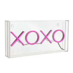 11.75" XOXO Contemporary Glam Acrylic Box Pendant (Includes LED Light Bulb) Neon Pink - JONATHAN Y -Adesso Sales Store GUEST eeb9e6ae e746 4aa3 be2c a3934f54f7e4