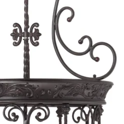Franklin Iron Works French Scroll Rubbed Bronze Chandelier 27 1/2" Wide Rustic 12-Light Fixture For Dining Room House Kitchen Island Entryway Bedroom -Adesso Sales Store GUEST f2ba1f13 3994 40c7 8c6e d4dc1263955c