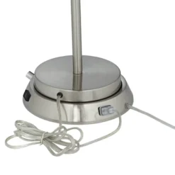 360 Lighting Modern Table Lamp With Dimmable USB And AC Power Outlet Workstation Base 24.5" High Brushed Nickel Droplet White Shade Bedroom Desk -Adesso Sales Store GUEST f485576e a842 4878 9a51 a5ea7ce04759