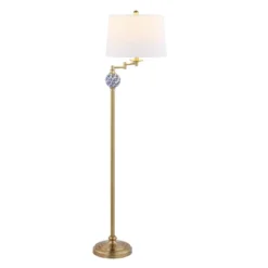 61.5" Aveiro Classic Midcentury Iron LED Floor Lamp Brass Gold LED Light Bulb (Includes LED Light Bulb) - JONATHAN Y -Adesso Sales Store GUEST f4b42c05 bc16 4743 92a1 18a9e05115c8
