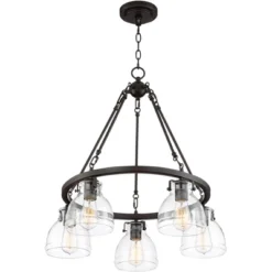 Possini Euro Design Bellis Bronze Wagon Wheel Pendant Chandelier 25" Wide Modern Clear Glass 5-Light Fixture For Dining Room House Kitchen Island Home 13 Possini Euro Design Bellis Bronze Wagon Wheel Pendant Chandelier 25" Wide Modern Clear Glass 5-Light Fixture For Dining Room House Kitchen Island Home -Adesso Sales Store GUEST f57f1f0b 5fd6 4d76 8765 b8e25ce9ca30