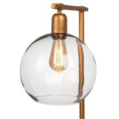 Metal And Wood Floor Lamp With Glass Globe Shade Gold - Storied Home -Adesso Sales Store GUEST f5cc7c91 8c7c 439e bdfa 763121b7ca4a