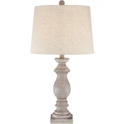 Regency Hill Regency Traditional Table Lamps 26 1/2" High Set Of 2 Beige Washed Fabric Tapered Drum Shade For Bedroom Living Room Bedside Nightstand -Adesso Sales Store GUEST f62b41f7 02e8 4505 a3ef b2da6215d7a8