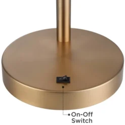 360 Lighting Colborne Modern Mid Century Desk Table Lamp 28" Tall Antique Brass Black With USB Charging Port LED For Bedroom Living Room Bedside Kids -Adesso Sales Store GUEST f632bc08 3a1e 47c8 a575 c6a7d63f53d3