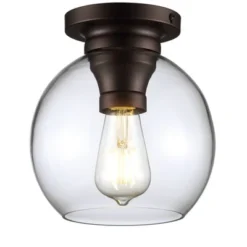7.75" Metal/Glass Atlas Flush Mount (Includes Energy Efficient Light Bulb) - JONATHAN Y -Adesso Sales Store GUEST f7c7c9aa a312 4754 a1a4 cd9910d44357