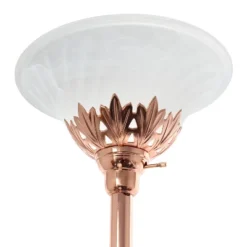 3 Light Floor Lamp With Scalloped Glass Shade Rose Gold - Elegant Designs -Adesso Sales Store GUEST f88b6222 9d55 4fe3 af31 b41c7b704ed0