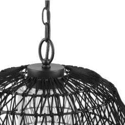 Globe Electric Novogratz X Globe Diego 1-Light Matte Black Woven Fabric Outdoor Plug-In Pendant Light -Adesso Sales Store GUEST fb0b4b23 7e50 43f8 bf47 34fc6c3a7261