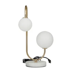 Metal Orb 2 Bulb Table Lamp With Marble Base - Olivia & May -Adesso Sales Store GUEST fd0cebe5 a5c9 41c7 ba3a cbfb4475a59f