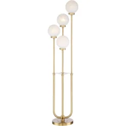 Possini Euro Design Mid Century Modern Glam Style Floor Lamp 4-Light LED 68.5" Tall Warm Gold Glass Globe Shade For Living Room House Uplight -Adesso Sales Store GUEST fe7d383c ec2e 495f b7dd d3f06a94be10