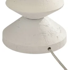 360 Lighting Modern Table Lamps 24 1/2" High Set Of 2 White Sculpture Fabric Cone Shade For Bedroom Living Room House Home Bedside Nightstand Office -Adesso Sales Store GUEST ffbd9319 2e83 4110 bc68 f6c7c9459da3